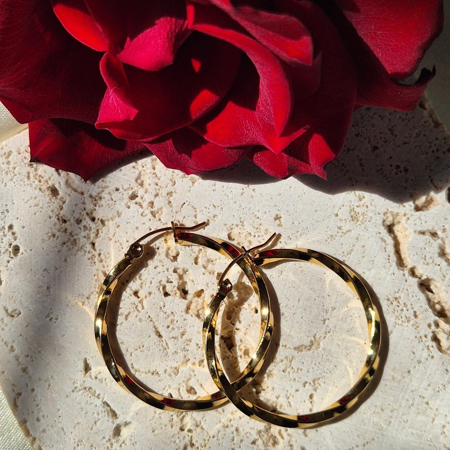 Elara Hoop Earrings ~ Gold