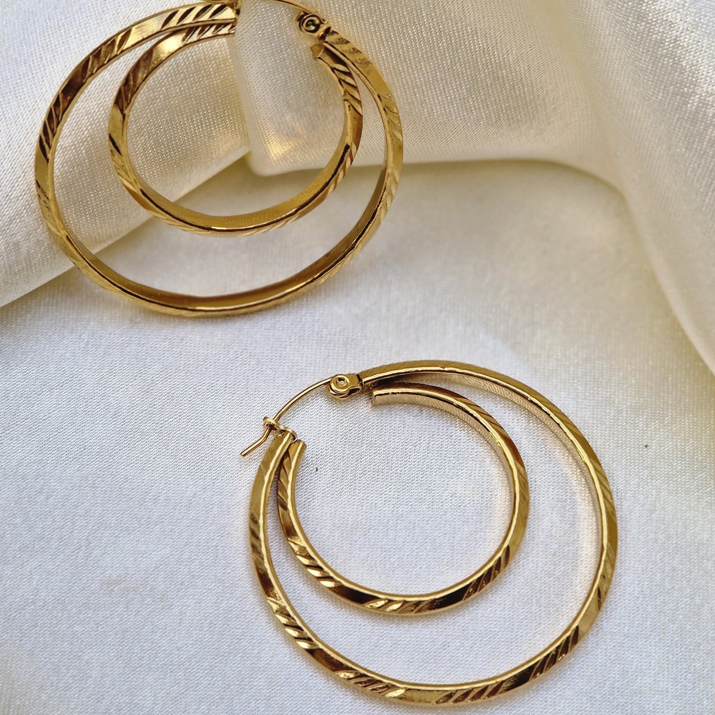 Orbit Hoop Earrings ~ Gold